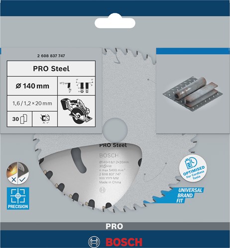 Load image into Gallery viewer, Bosch accessoires cirkelzaagblad | standard for steel | 140 mm | t30 2608837747