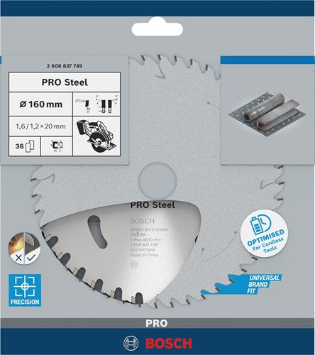 Load image into Gallery viewer, Bosch accessoires cirkelzaagblad | standard for steel | 160 mm | t36 2608837749