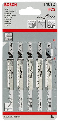 Load image into Gallery viewer, Bosch accessoires decoupeerzaagblad t 101 d clean for wood 5st - 2608630032