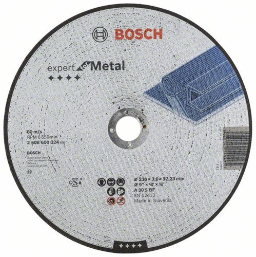 Load image into Gallery viewer, Bosch accessoires doorslijpschijf recht expert for metal a 30 s bf, 230 mm, 22,23 mm, 3,0 mm - 1 stuks - 2608600324