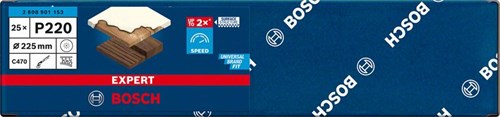 Load image into Gallery viewer, Bosch accessoires expert c470 schuurpapier voor excenterschuurmachines 225 mm, 19 gaten, k220 25-delig - 1 stuk(s) - 2608901153