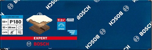 Load image into Gallery viewer, Bosch accessoires expert c470 schuurpapier voor vlakschuurmachines 93 x 186 mm, k180 50-delig - 1 stuk(s) - 2608900940
