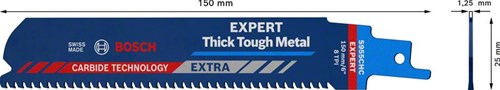 Load image into Gallery viewer, Bosch accessoires expert ‘thick tough metal’ s 955 chc reciprozaagblad 10-delig - 1 stuk(s) - 2608900367