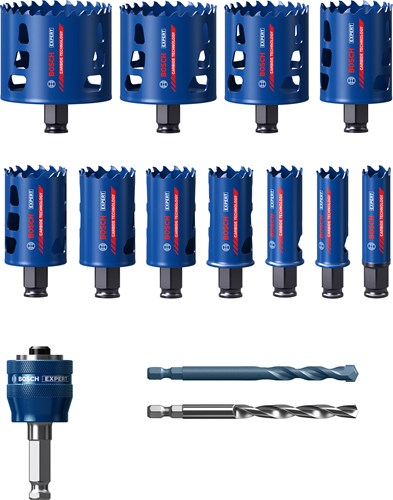 Load image into Gallery viewer, Bosch accessoires expert tough material gatzaag 20 22 25 32 35 40 44 51 60 68 76 mm 13-delig - 1 stuk(s) - 2608900448