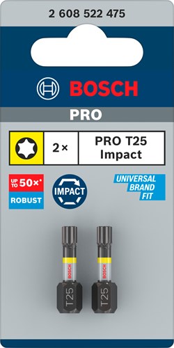 Load image into Gallery viewer, Bosch accessoires impact control t25 25mm | 2 stuks - 2608522475