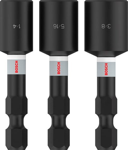 Afbeelding laden in galerijviewer, Bosch accessoires pro nutsetter impact | dop | 1 4 x 50 mm | 5 16 x 50 mm | 3 8 x 50 mm | 3-delig - 2608521u65