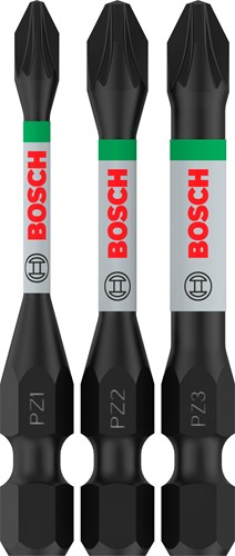 Afbeelding laden in galerijviewer, Bosch accessoires pro pz impact bits | pz1 | pz2 | pz3 | 55 mm | 3-delig - 2608521u57
