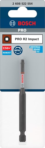 Afbeelding laden in galerijviewer, Bosch accessoires pro robertson slagschroefbit | r2 | 90 mm - 2608522554