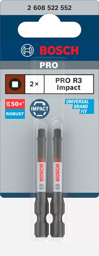 Load image into Gallery viewer, Bosch accessoires pro robertson slagschroefbit | r3 | 55 mm | 2-delig - 2608522552