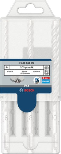 Afbeelding laden in galerijviewer, Bosch accessoires pro sds plus-5x hammer drill bit set | 6 8 10 mm | 3 pcs - 2608833912