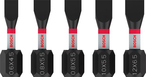 Afbeelding laden in galerijviewer, Bosch accessoires bosch pro sleufkopbits sl4,5 sl5,5(x2) sl5,5 sl6,5 25 mm 5-delig ...