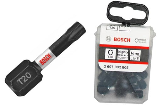 Afbeelding laden in galerijviewer, Bosch accessoires schroevendraaierbit | tictac box | 25x impact t20 25mm - 2607002805
