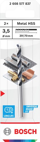 Afbeelding laden in galerijviewer, Bosch accessoires spiraalboor hss pointteq | 3,5 mm | 2 stuks - 2608577837