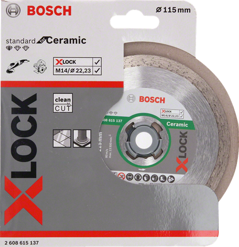 Afbeelding laden in galerijviewer, Bosch accessoires x-lock diamantschijf standard for ceramic 115 x 22,23 x 1,6 x 7 mm - 1 stuk(s) - 2608615137
