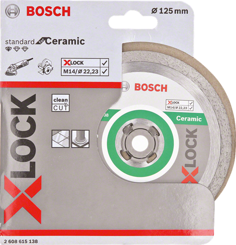 Load image into Gallery viewer, Bosch accessoires x-lock diamantschijf standard for ceramic 125 x 22,23 x 1,6 x 7 mm - 1 stuk(s) - 2608615138