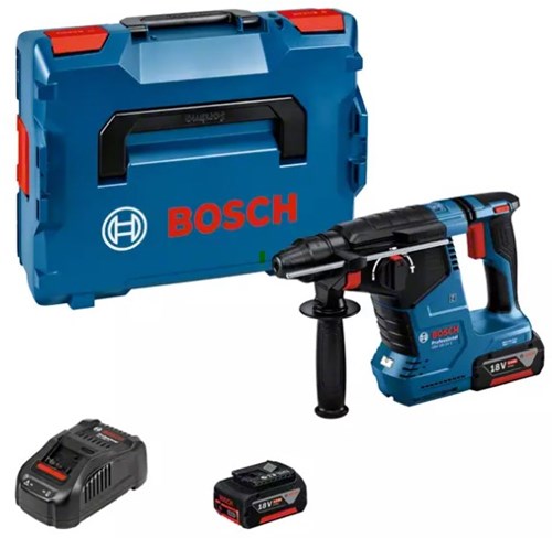 Load image into Gallery viewer, Bosch blauw gbh 18v-24c professional accu boorhamer | sds-plus | 2 x 5,0 ah accu + snellader | in l-boxx 0611923003
