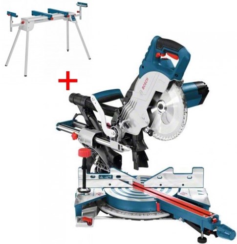 Load image into Gallery viewer, Bosch blauw gcm 8 sjl afkortzaag | 216mm 1600w | + onderstel gta 2600 - 0615990fv8