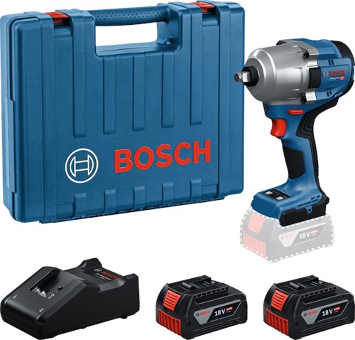 Afbeelding laden in galerijviewer, Bosch blauw gds 18v-780 accuslagmoeraanzetter| 2x gba 18v 5,0 ah en lader gal 18v-40 - 06019p4021