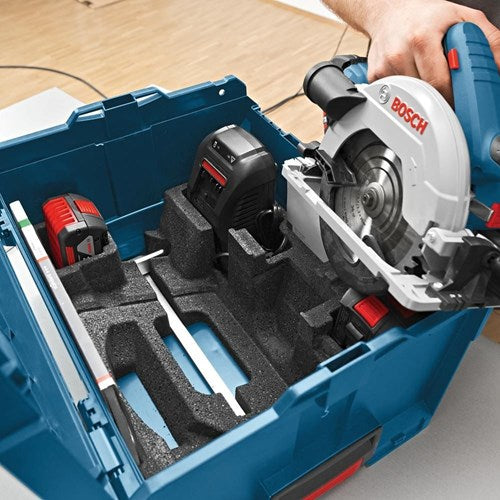 Load image into Gallery viewer, Bosch blauw gks 18v-57 g professional accu cirkelzaag | 5.0ah li-ion | in l-boxx | met 1600mm geleiderail - 06016a2102