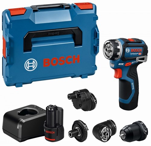 Afbeelding laden in galerijviewer, Bosch blauw gsr 12v-32 fc professional accuschroefboormachine - flexiclick | 2 x 2,0 ah accu's | + opzetstukken - 06019n7101