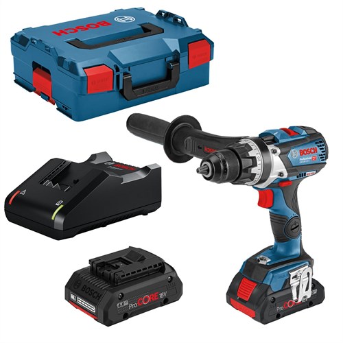 Load image into Gallery viewer, Bosch blauw bosch professional gsr 18v-110 c accu schroefboormachine 18v 4.0ah in l-boxx - 06019g010a