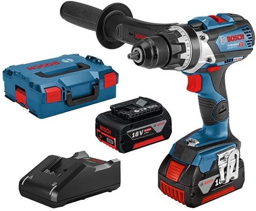 Load image into Gallery viewer, Bosch blauw gsr 18v-110 c - 18v li-ion accu boor- schroefmachine set (2x5.0ah accu) in l-boxx - 06019g010c