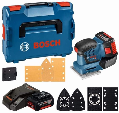 Load image into Gallery viewer, Bosch blauw gss 18v-10 professional accu schuurmachine 5.0ah in l-boxx - 06019d0201