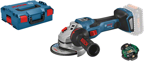 Load image into Gallery viewer, Bosch blauw gwx 18v-15 c haakse accu-slijper biturbo | met x-lock | 2x 5.5ah accu in koffer - 06019h6402