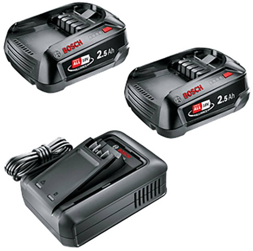 Load image into Gallery viewer, Bosch groen 1600a031t5 18v li-ion accu starterset (2x 2.5ah) + lader al 18v-44