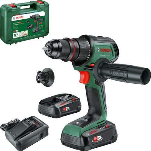 Load image into Gallery viewer, Bosch groen advanceddrill 18v-80 quicksnap accuschroefboormachine | 45-min. lader (al 18v-44) en 2x 18 v li-ion accu's (2,5 ah)) - 06039e2002