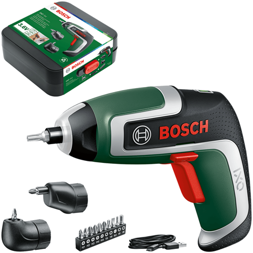 Afbeelding laden in galerijviewer, Bosch groen ixo 7 accu schroevendraaier | 3,6 v | 2,0 ah | 5,5 nm | incl. 2 adapters + 10-delige bitset | in opbergbox 06039e0001