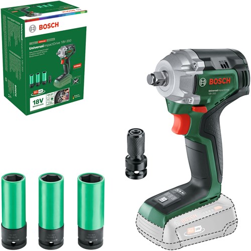 Load image into Gallery viewer, Bosch groen bosch home and garden universalimpactdrive 18v-350 0603980305 accu-draaislagmoeraanzetter 350 nm 18 v aantal meegelever