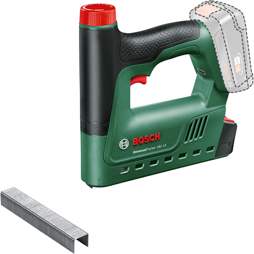 Load image into Gallery viewer, Bosch groen bosch universaltacker 18v-14 accu tacker - zonder 18 v accu en lader - incl. 1000 nietjes