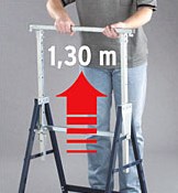 Load image into Gallery viewer, Brennenstuhl werkbok werkbok in hoogte verstelbaar. 1 - pack zilver