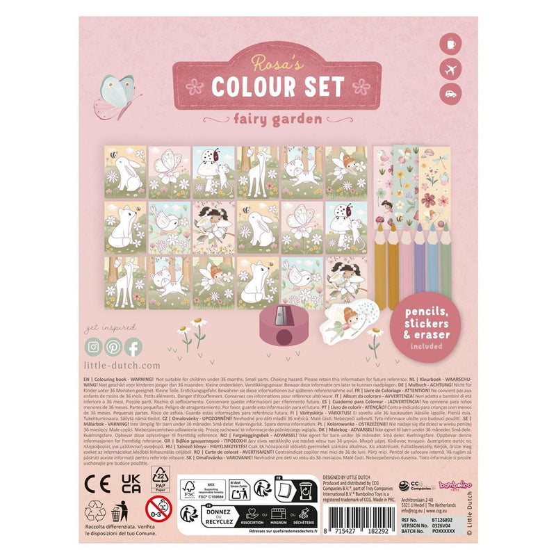 Load image into Gallery viewer, Little dutch kleurset rosa fairy garden - complete set - cadeautip - creatief speelgoed