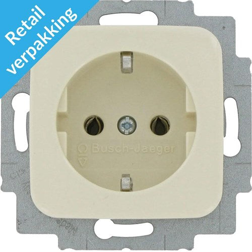 Load image into Gallery viewer, Busch jaeger creme inbouw stopcontact ra - 4695000
