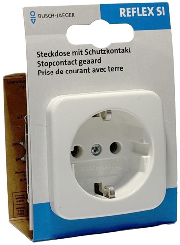 Load image into Gallery viewer, Busch jaeger wit inbouw stopcontact ra - 4695500