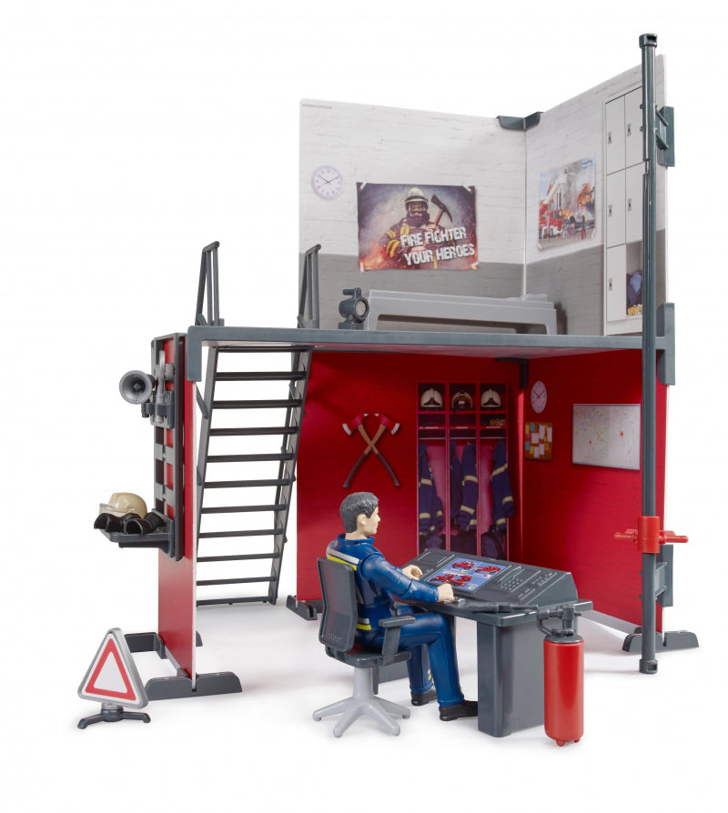 Load image into Gallery viewer, Bruder bworld brandweerkazerne met brandweerman