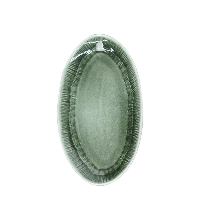 Afbeelding laden in galerijviewer, Cark serveerschaal color lake green 26x14cm