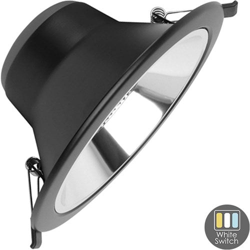 Afbeelding laden in galerijviewer, Enzo cct led downlighter zwart reflector 20w tri-white dimbaar - led2522
