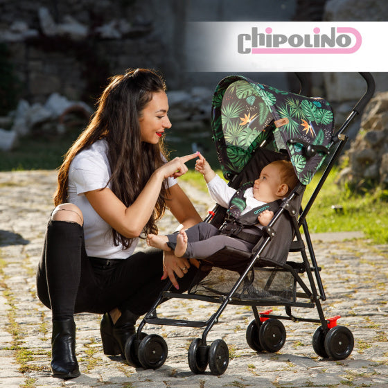 Load image into Gallery viewer, Chipolino amaya opvouwbare plooibuggy reisbuggy linen grijs zwart