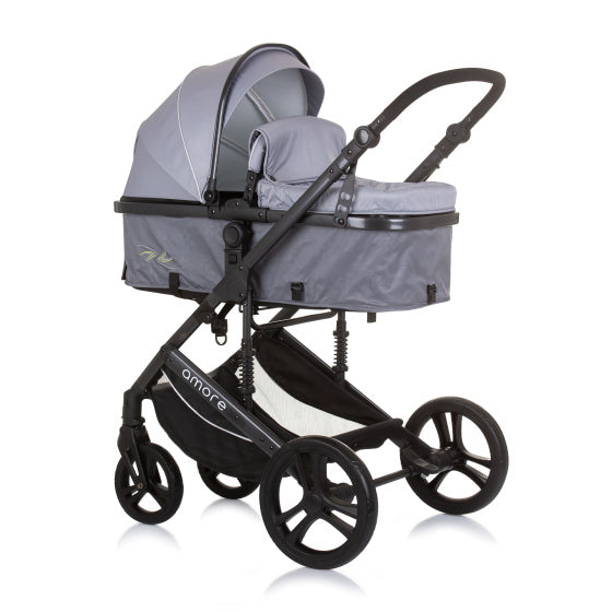 Load image into Gallery viewer, Chipolino Amore Opvouwbare 3-in-1 Kinderwagen met Luiertas Ash Grey
