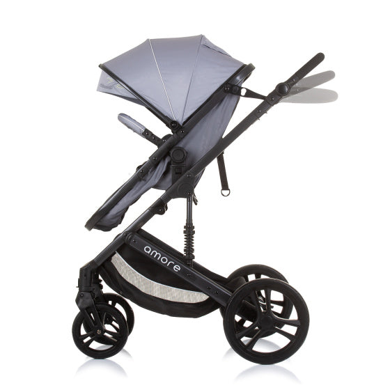 Load image into Gallery viewer, Chipolino Amore Opvouwbare 3-in-1 Kinderwagen met Luiertas Ash Grey
