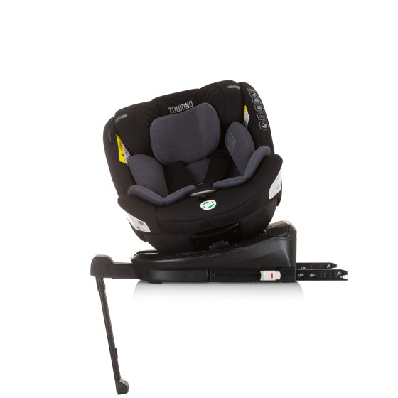 Load image into Gallery viewer, Chipolino tourino autostoel i-size 40-150 cm isofix 360° obsidian zwart grijs