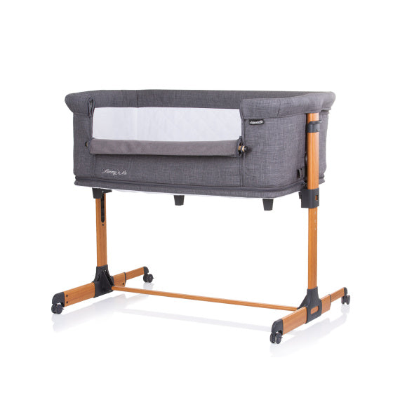 Load image into Gallery viewer, Chipolino Mommy 'N Me Co-sleeper Box Graphite Wood