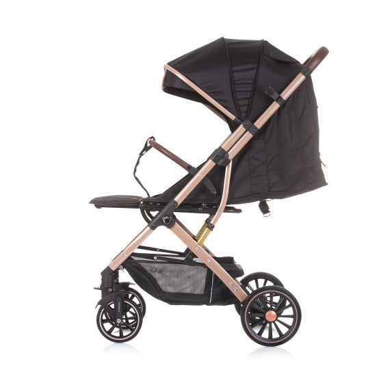 Load image into Gallery viewer, Chipolino combo opvouwbare buggy met voetenhoes ebony zwart beige