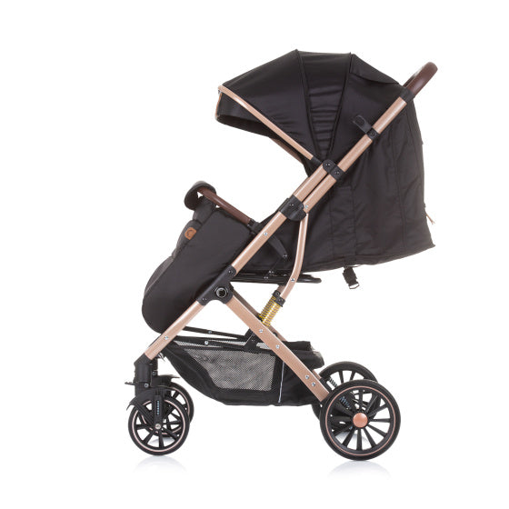 Load image into Gallery viewer, Chipolino combo opvouwbare buggy met voetenhoes ebony zwart beige