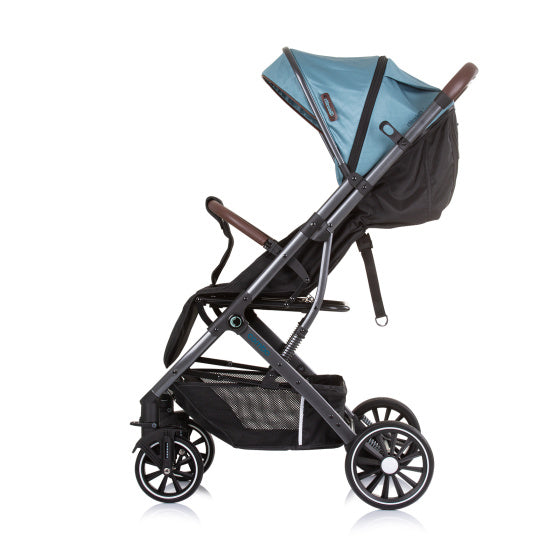 Load image into Gallery viewer, Chipolino combo opvouwbare buggy met voetenhoes teal turquoise zwart