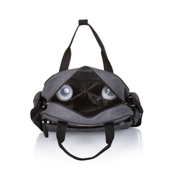 Load image into Gallery viewer, Chipolino Schouder Luiertas met Verschoningsmatje Granite Linen