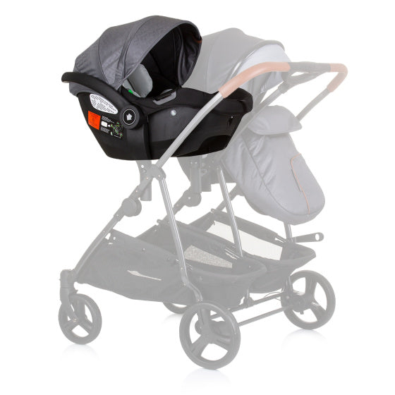 Load image into Gallery viewer, Chipolino duo autostoel 40-87 cm groep 0+ silver grijs zwart
